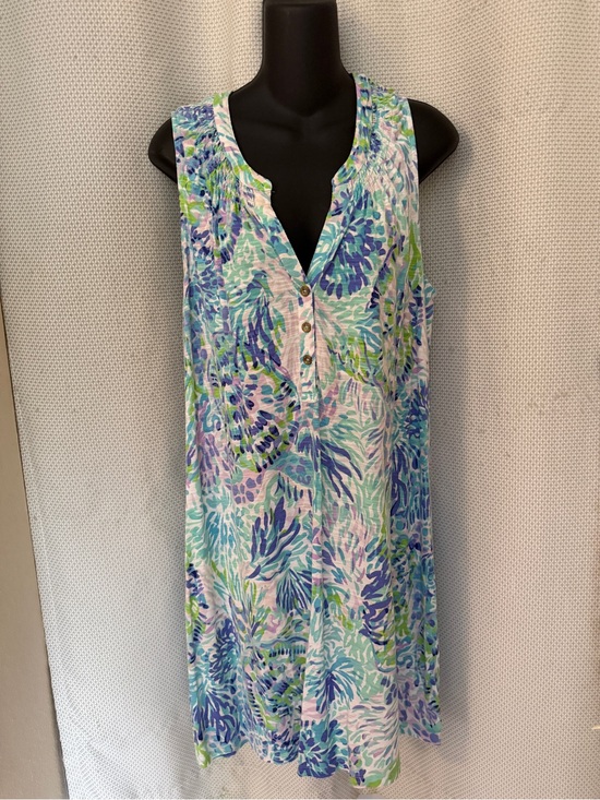 Lilly Pulitzer Other - Lilly Pulitzer Sleeveless Tropical Floral Cover-Up in Blue & Green
